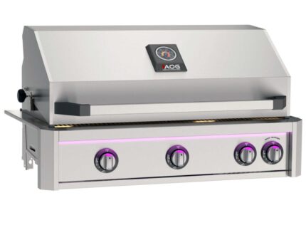 American Outdoor Grill L-Series 36-Inch 3-Burner Built-In Gas Grill With Rear IR Burner, Rotisserie Kit, Internal Lights & LED Multi-Color Lights